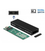Delock Externí kombinované pouzdro USB Type-C™ pro M.2 NVMe PCIe nebo pro SATA SSD