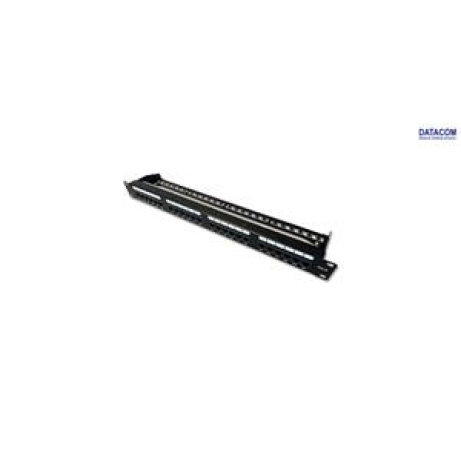 DATACOM Patch panel 19" UTP 24 port CAT6 DUAL 1U BK (4x6p) VL