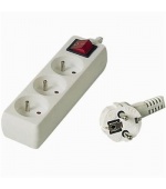Prodlužovací přívod 230V, 10m, 3 zásuvky + vypínač