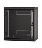 Nástěnný rack RUA 9U/600mm odn.boč+skl.dv.černý