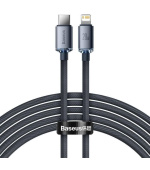 Baseus datový kabel Crystal Shine USB-C/Lightning 2m 20W černý