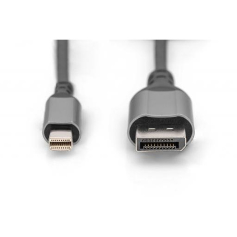 Digitus 8K@60Hz, mini DP to DP; DP 1.4 Alu housing; Black; 2m