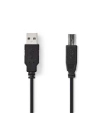 Nedis CCGB60650BK20 - USB 2.0 kabel | USB-C™ Zástrčka | USB-B Zástrčka | 480 Mbps | 2.00 m | Černá