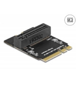 Delock Adaptér z key M.2 se zástrčkou A+E na slot key M, pravoúhlý, s držákem