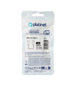 Platinet Nabíjecí Kabel USB-C - USB-C 3A, 60W, 1m, LED bílý