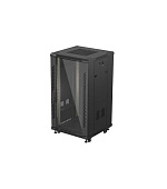 LANBERG INSTALAČNÍ SKŘÍŇOVÝ ROZVADĚČ 19" 22U 600X600 ČERNÉ SKLENĚNÉ DVEŘE (PLOCHÉ BALENÍ)