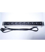 PremiumCord Panel napájecí do 19" racku 1.5U, 9x230V, 2m kabe