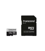Transcend 128GB microSDXC 340S UHS-I U3 V30 A2 3D TLC (Class 10) paměťová karta (s adaptérem), 160MB/s R, 125MB/s W