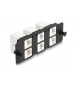 Delock Panel adaptérů Keystone, 6 portů, černý