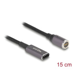 Delock Kabel na nabíjení laptopu, ze samice USB Type-C™ na magnetický osmipinový konektor, 15 cm