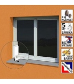 Anténní držák malý na plastové okno "L", délka 17,5 cm, výška 25 cm, d=20mm