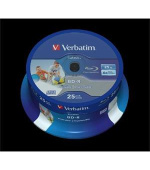 VERBATIM BD-R SL DataLife 25GB, 6x, printable, spindle 25 ks