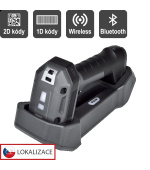 Virtuos HW-857 CCD 2D průmyslová, čtečka, bezdrátová, USB, tmavě šedá