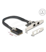 Delock Mini PCIe I/O PCIe plné velikosti 2 x RJ45 Gigabit LAN