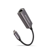 AXAGON ADE-TRC, USB-C 3.2 Gen 1 - Gigabit Ethernet síťová karta, auto instal, titanově šedá