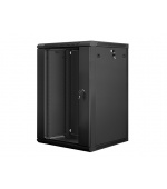Nástěnný rack 19'' 18U 600X600mm černý flat pack