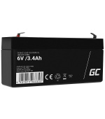 Green Cell AGM VRLA 6V 3.4Ah maintenance-free battery for the alarm system, cash register, toys