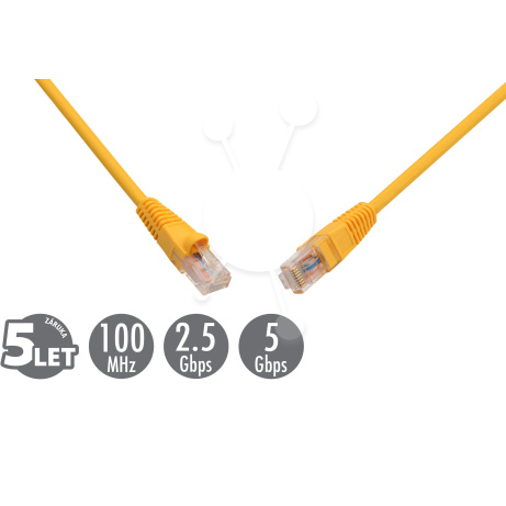 SOLARIX patch kabel CAT5E UTP PVC 2m žlutý