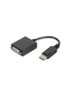 Digitus DisplayPort adapter cable, DP - DVI (24+5) M/F, 0.15m,w/interlock, DP 1.1a compatible, bl, CE