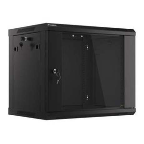 LANBERG RACK CABINET 19” WALL-MOUNT 9U/600X450 (FLAT PACK) V2 BLACK