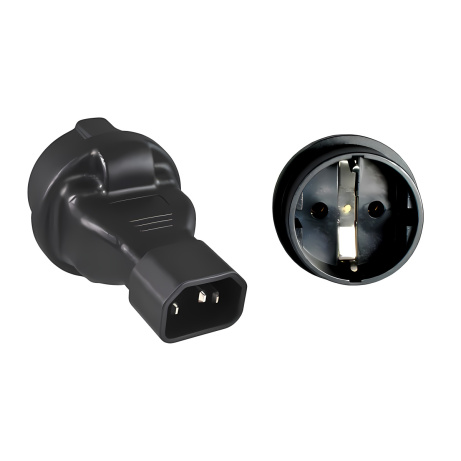 PremiumCord Adaptér IEC C14 M - SCHUKO CEE 7/3 F