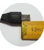Kabel micro USB 2.0, A-B 1,8m s delším  konektorem