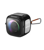 C-TECH reproduktor Impressio Qubis mini, bluetooth, čtečka, USB, AUX, RGB podsvícení, FM,USB-C