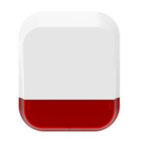iGET SECURITY DP11 - Bezdrátová bateriová venkovní siréna 115 dB pro alarm M4. Indikace alarmu pomocí červených LED diod
