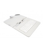 AIREN AiTab Leather Case 4 with USB Keyboard 10" WHITE (CZ/SK/DE/UK/US.. layout)