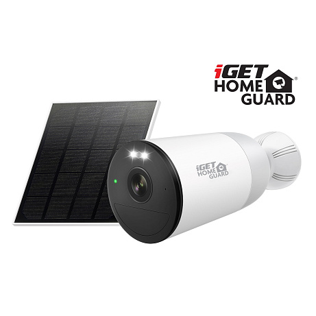 iGET HGWBK355S - WiFi 2K IP kamera, pro set iGET HGWNK108402S, solární panel, baterie 9000 mAh