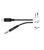 Belkin ROCKSTAR™ Lightning/3,5mm jack kabel, 0,9m, černý