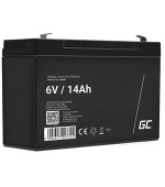 Green Cell AGM VRLA 6V 14Ah maintenance-free battery for the alarm system, cash register, toys