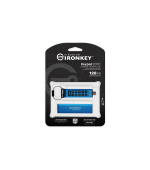 Kingston Ironkey Keypad 200C/128GB/USB 3.0/USB-C/Modrá