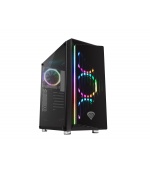 Počítačová skříň Genesis IRID 400 RGB MIDI (USB 3.0), 4x ventilátory RGB s dálkovým ovládáním