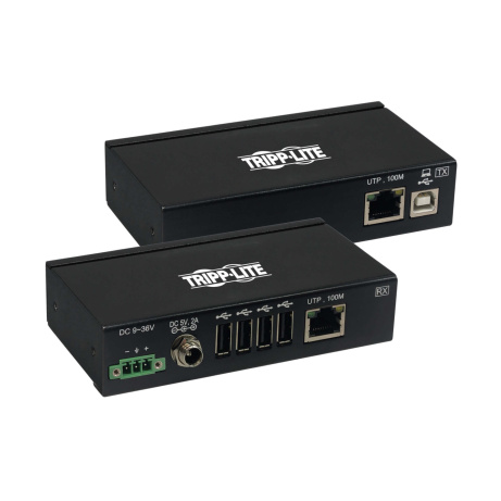 Extender, 4-port USB 2.0 přes Cat6, ESD ochrana, PoC, průmyslový, možnost montáže, 100mm