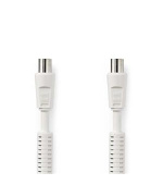 Nedis CSGB40010WT20 - Koaxiální Kabel 100 dB | IEC (Koaxiální) Zástrčka - IEC (Koaxiální) Zásuvka | 2 m | Bílá barva