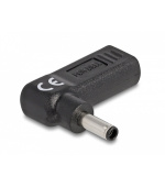 Delock Adaptér na kabel na nabíjení laptopu, ze zásuvky USB Type-C™ na zástrčku Dell 4,5 x 3,0 mm, úhlový 90°