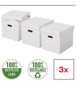 Esselte Home, set 3 ks, krychlový, bílá