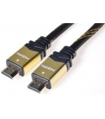PremiumCord GOLD HDMI + Ethernet kabel, zlac., 5m
