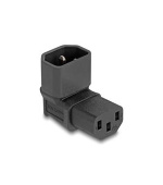 Delock Napájecí adaptér IEC 60320 – z C14 na C13, zástrčka / zásuvka, 2,5 A, 90°, pravoúhlý
