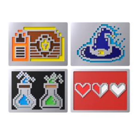 HP HyperX Balíček odznaků - magnetické odznaky 8 Bit