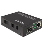 Delock PoE+ Media Converter 10/100/1000Base-T to SFP