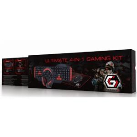 GEMBIRD Ultimátní herní sada 4 v 1 s americkým rozložením klávesnice