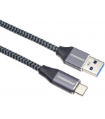 PremiumCord kabel USB-C - USB 3.0 A (USB 3.1 generation 1, 3A, 5Gbit/s) 3m oplet