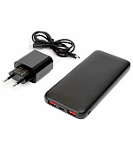 Platinet SET 3v1 Powerbanka 10000 mAh + Nabíječka 20W Power Delivery, kabel USB-C 1m, černá