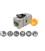 MULTIPACK 24 ks - rychlozařezávací keystone Solarix CAT5E STP SXKJ-5E-STP-BK-NA