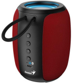 Genius SP-915BT Reproduktor, bezdrátový, Bluetooth, 5W, LED podsv.,USB-C,výdrž až 6 hod.,mikrofon, podpora Copilot,červeno-černá