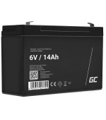Green Cell AGM VRLA 6V 14Ah maintenance-free battery for the alarm system, cash register, toys