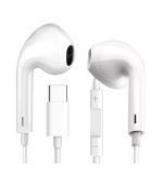 PLATINET FIESTA EARPHONES WITH MIC USB-C WHITE
