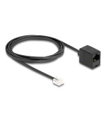 Delock Telefonní kabel ze zástrčky RJ11 na zásuvku RJ45, černý 2 m